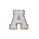 JUICE WHITE FUZZY ALPHABETS A