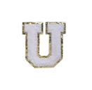 JUICE WHITE FUZZY ALPHABETS U