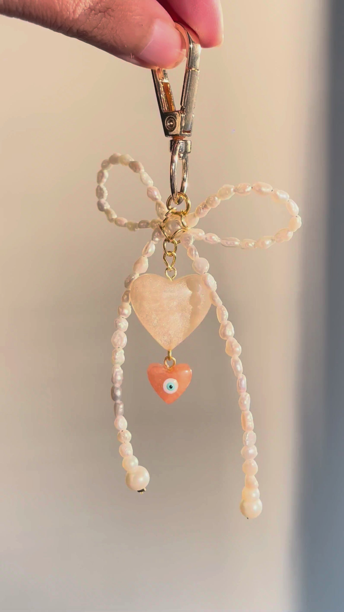 PEARL Bow Bag Charm