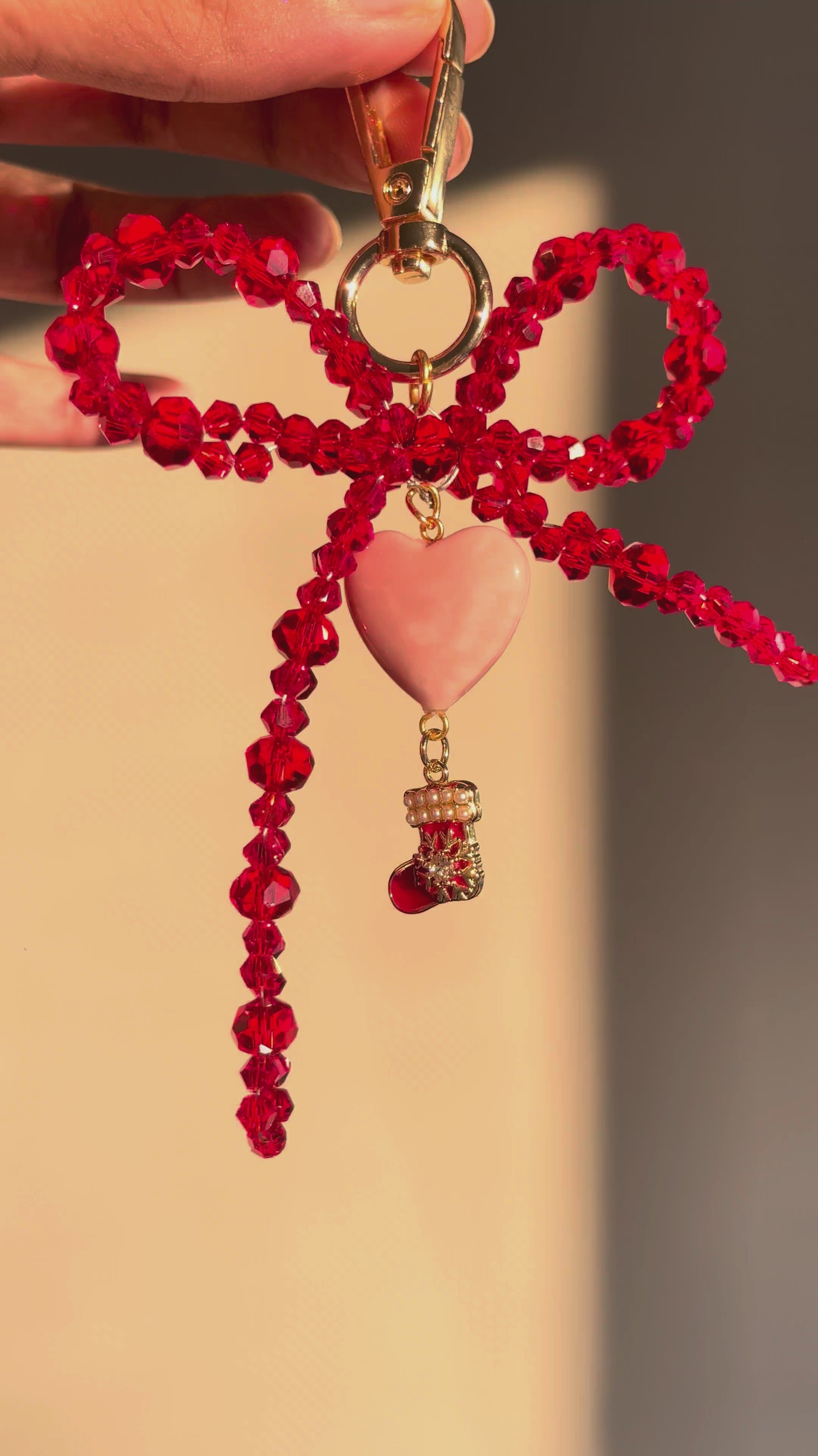 CHRISTMAS Bow Bag Charm