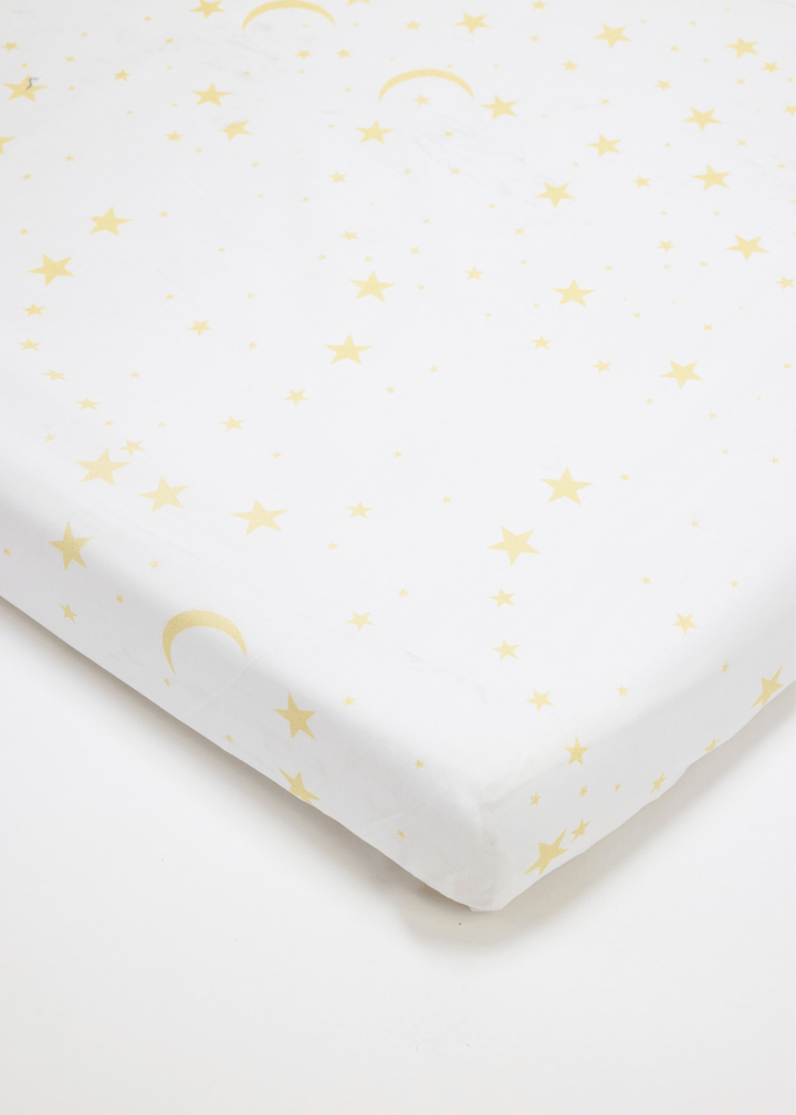Baby Jalebi Cot Sheets Luna New Moon Fitted Cot Sheet