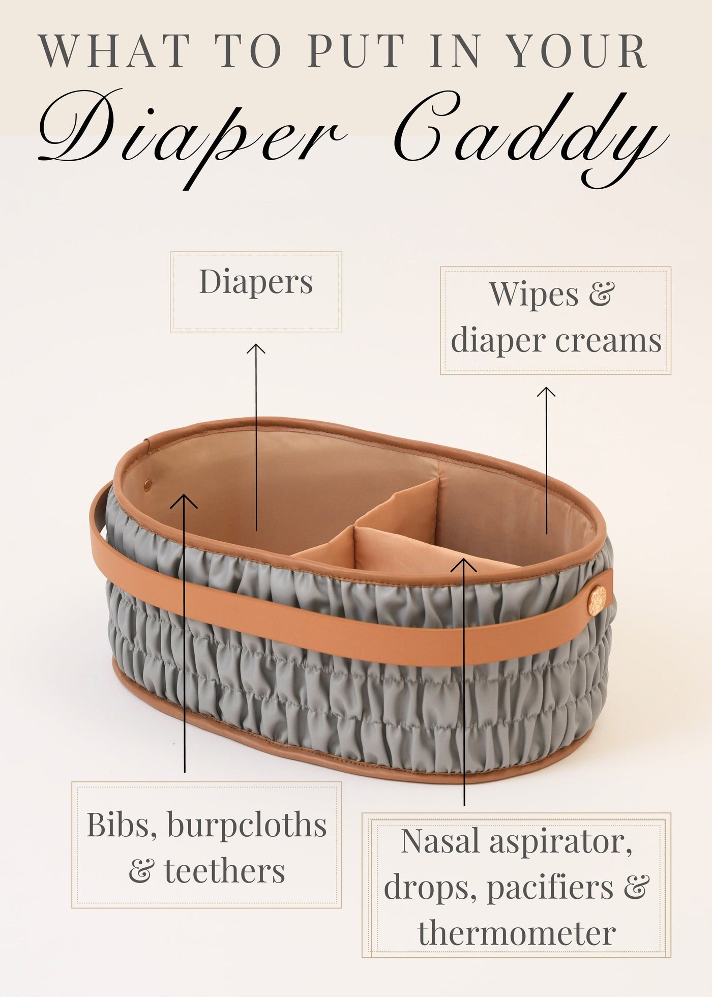 Baby Jalebi Diaper Caddy Gift Bundle Diaper Caddy Gift Bundle - Grey