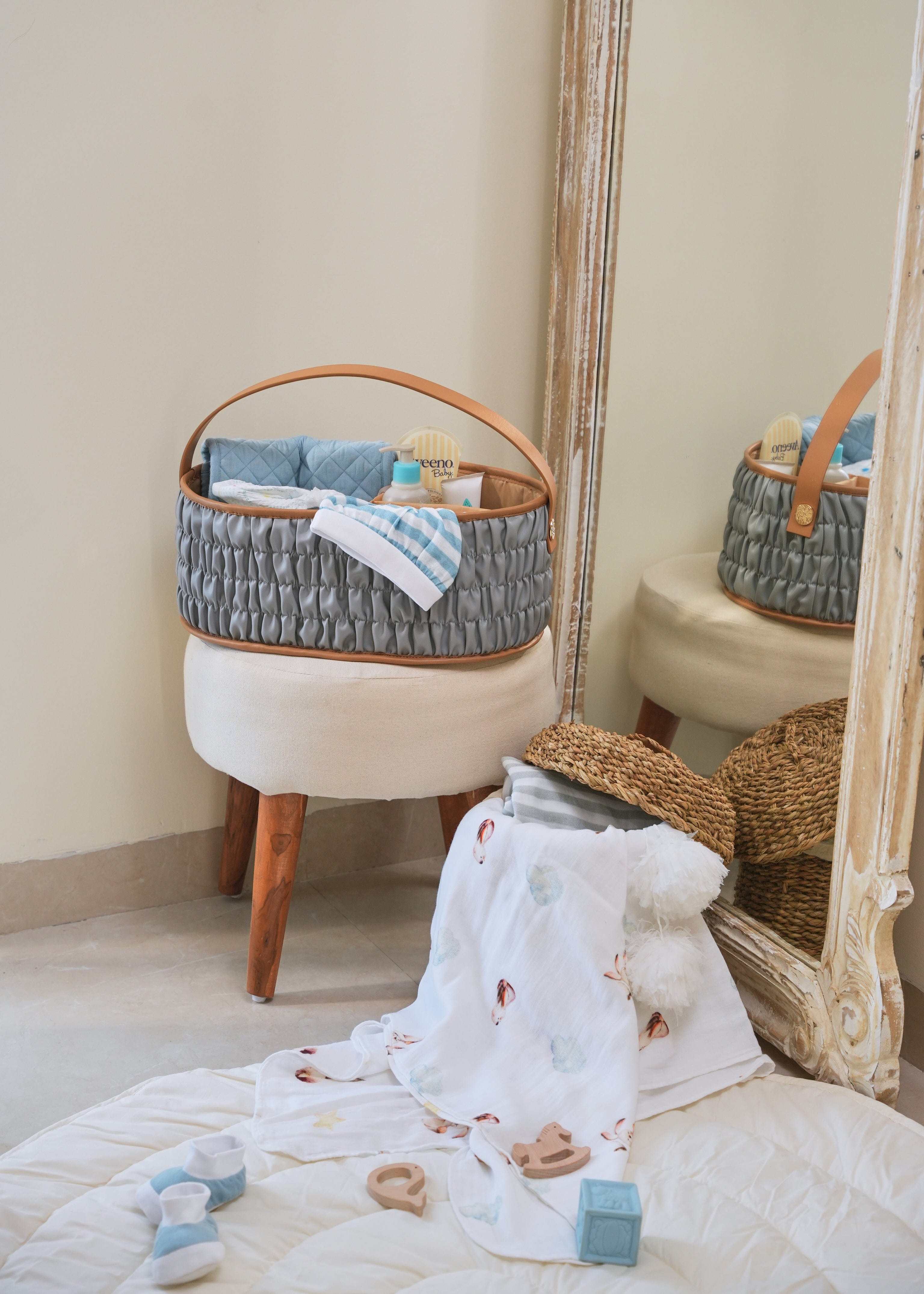 Baby Jalebi Diaper Caddy Gift Bundle Diaper Caddy Gift Bundle - Grey