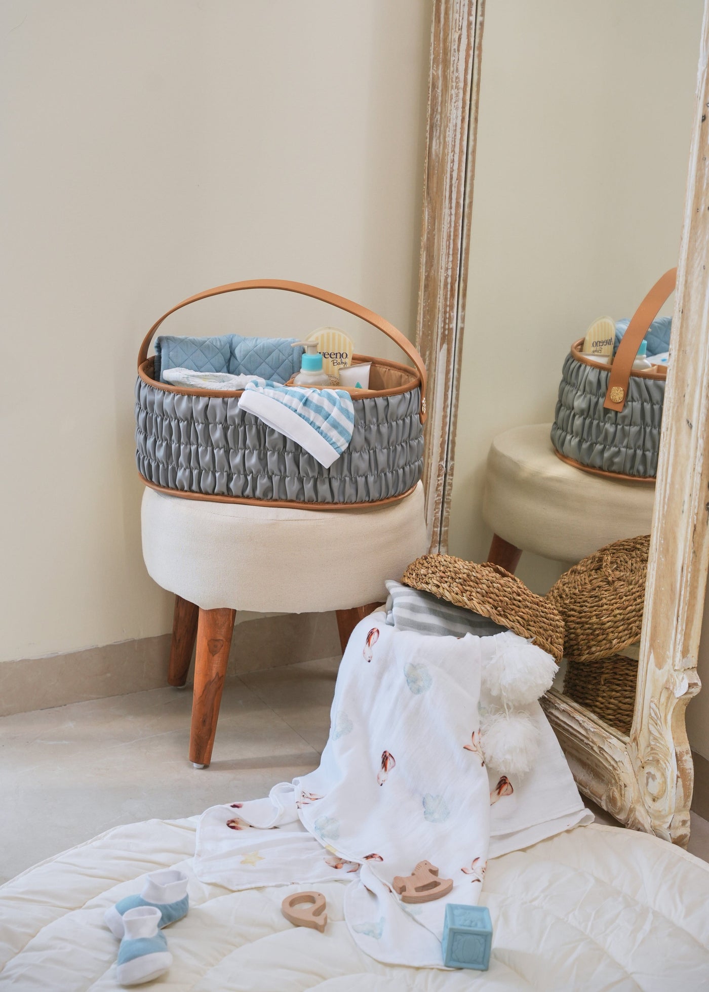 Baby Jalebi Diaper Caddy Gift Bundle Diaper Caddy Gift Bundle - Grey