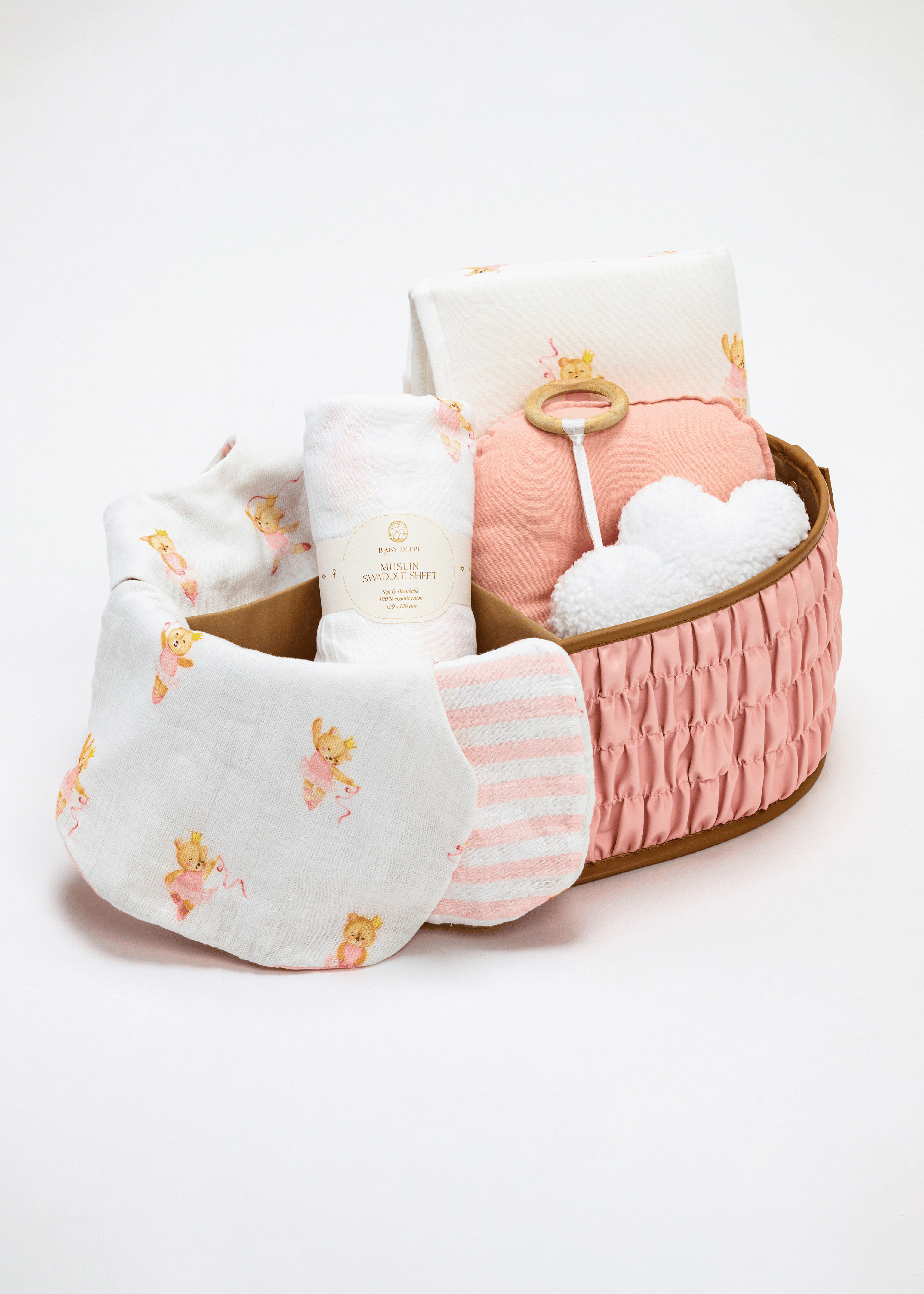 Baby Jalebi Diaper Caddy Gift Bundle Diaper Caddy Gift Bundle - Pink