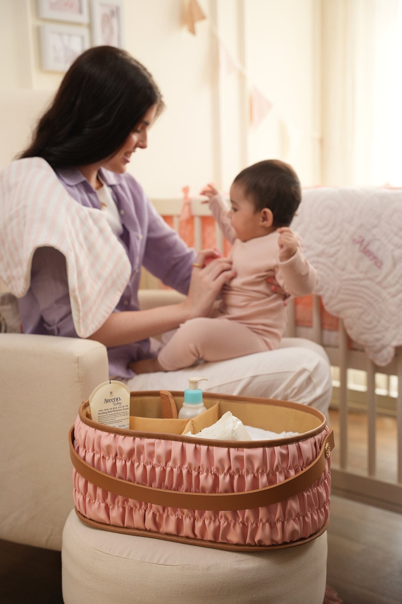 Baby Jalebi Diaper Caddy Gift Bundle Diaper Caddy Gift Bundle - Pink