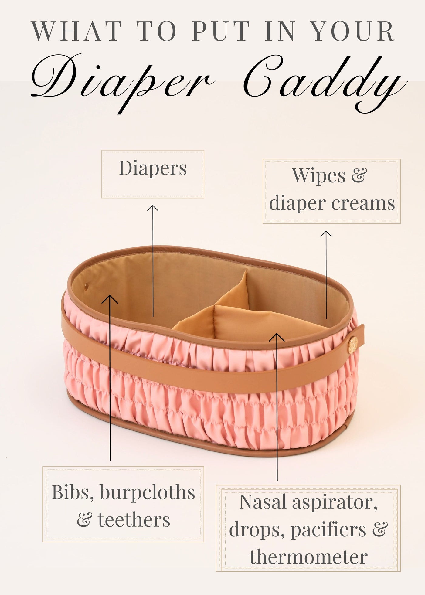 Baby Jalebi Diaper Caddy Gift Bundle Diaper Caddy Gift Bundle - Pink