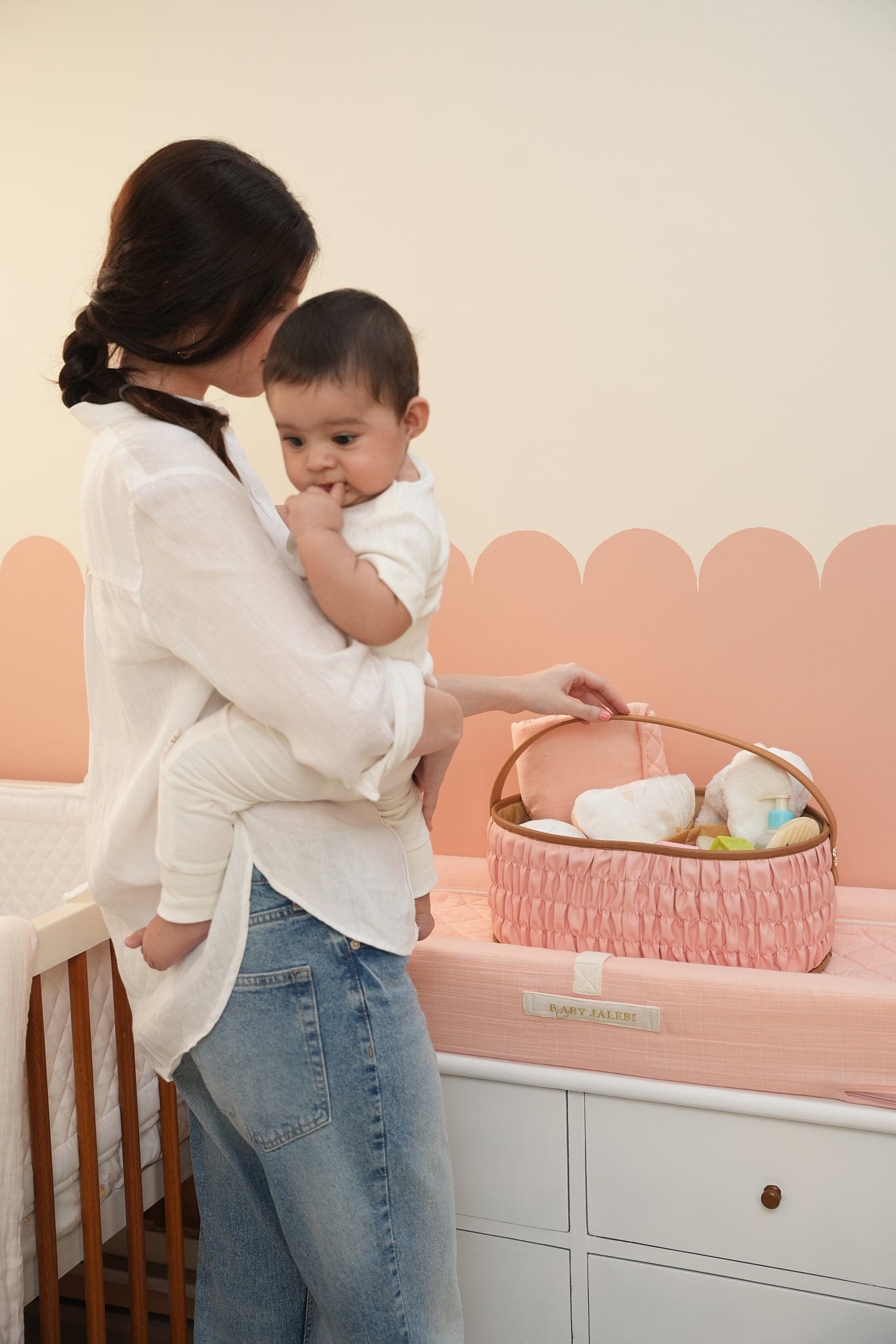 Baby Jalebi Diaper Caddy Gift Bundle Diaper Caddy Gift Bundle - Pink